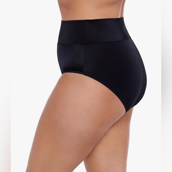 TrimShaper Women's Yoke Brief Swim Bottom Black 18W 18 NWT - Picture 3 of 10